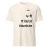 unisex-basic-softstyle-t-shirt-natural-front-69ecbf613d417.jpg Remera basica manga corta raza guaraní