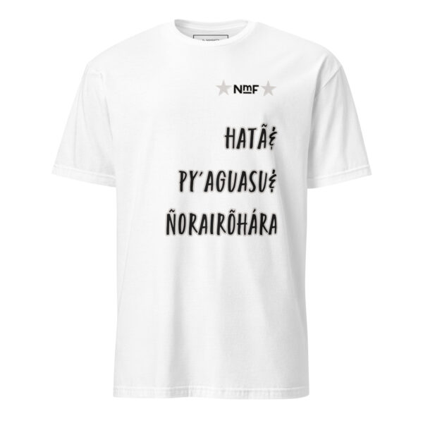 unisex-basic-softstyle-t-shirt-white-front-69ecbf6143feb.jpg Remera basica manga corta raza guaraní