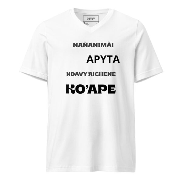 unisex-v-neck-tee-white-front-69e0faa8e268d.jpg Remera manga corta Nañanimãi cuello pico
