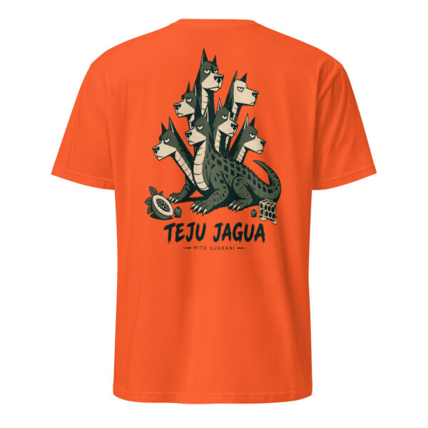 unisex-basic-softstyle-t-shirt-orange-back-69f4b0ecad355.jpg Remera basica manga corta Teju Jagua