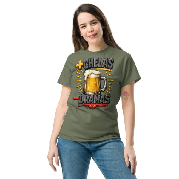unisex-classic-tee-military-green-front-6a08959211456.jpg Remera basica unisex + chelas