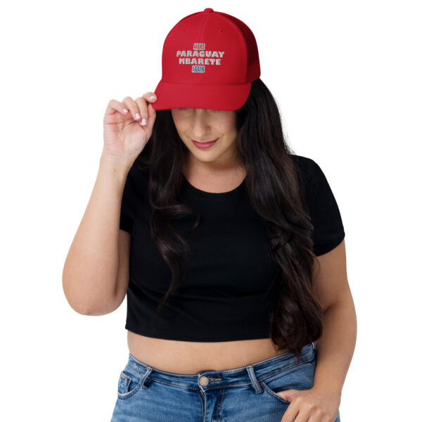 retro-trucker-hat-red-front-6a317fe6ebaa3.jpg Gorra Make Paraguay Mbarete Again