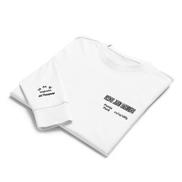mens-heavyweight-long-sleeve-t-shirt-white-front-6aaff9a1c3247.jpg Camiseta manga larga Paraguay Pedro Juan Caballero 1899 | Historia del Paraguay